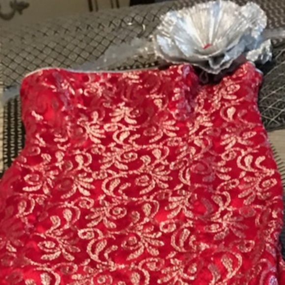 One Shoulder Vintage Red Mermaid Formal Dress EUC  Prom/Pageant/Holiday Size 2 - Picture 4 of 8